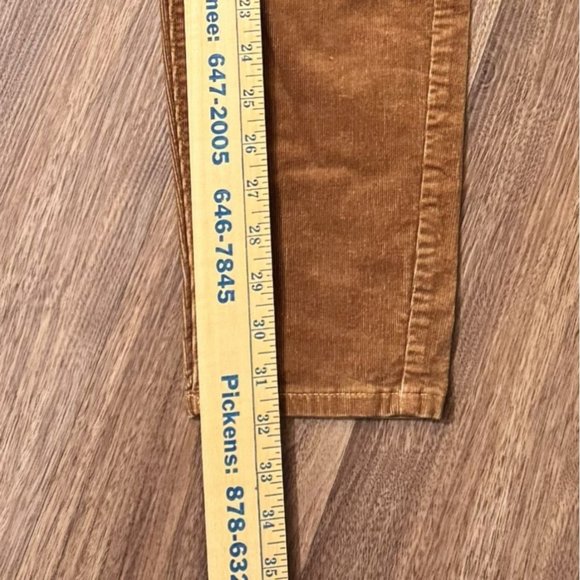 Loft Womens Peachy Orange Curvy High Skinny Corduroy Pants Size 10 Super‎ Soft - Picture 9 of 9
